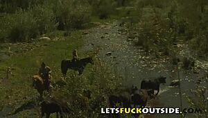 Public Outdoor Fuck With Cute Brunette And Big Boobs