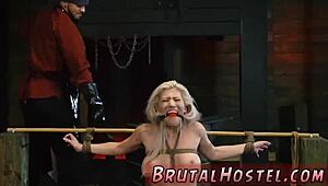 Skinny Platinum-Blonde Cristi Bound In Extreme BDSM