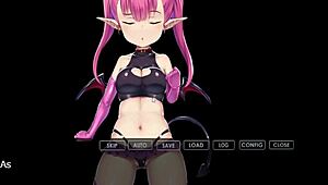 This succubus imp dominates with big tits and femdom