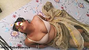 Shanaya, Indian Milf Bhabhi, Shows Big Natural Boobs in Hot Masturbation. Her Beauty Shines Through.