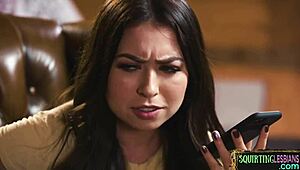 tribbing les teen 18+s squirting after foreplay in glamour couple