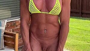 Wanna see my pussy and ass in this tiny bikini again?