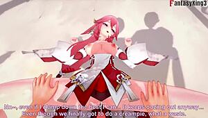 Yae Miko Fucking Hard In Genshin Impact!