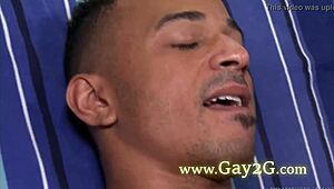 Muscular Bodybuilder Trains At Gym