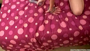 horny amateur with small tits loves sucking cock