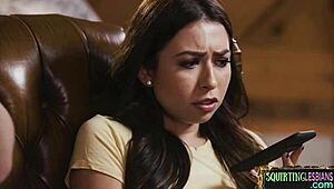 tribbing les teen 18+s squirting after foreplay in glamour couple