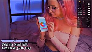 Hey, watch this alternate little teen fingering herself on webcam!