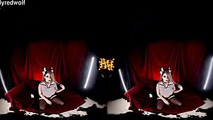 Helluva Boss Hentai Cosplay Blonde with Big Tits in Kinky POV Game Action