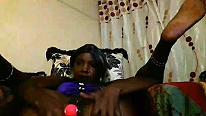 Amateur milf digs anal with dildo, squirting hard orgasm.