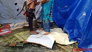 Desi village wife gets wild screwing outdoors on the ranch.