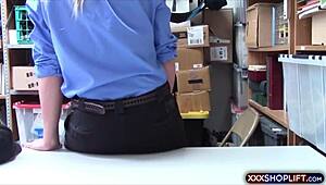 A shoplifter gets fucked by a sexy police officer