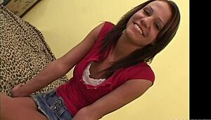 Hey there, watch smiling 18-year-old Addison Rose try porn for the first time with a wild blowjob ride!