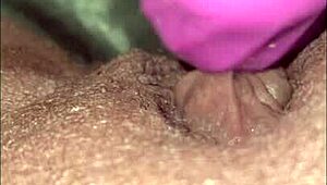 Milaj Tests New Wand Vibrator on Her Pussy