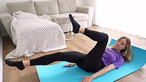 Stretched his stepsisters holes during fitness