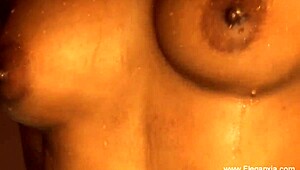 Mystery babe strips exotic nude