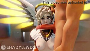 Mercy's Mouth In Hentai!