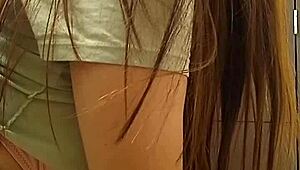 अर्जेंटिनी कॉलेज लड़की वॉयर अपस्कर्ट यात्रा में पकड़ी गई।