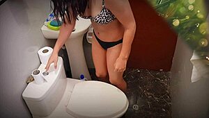 Hidden cam catches my wife’s cute Argentinian friend at beach house