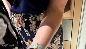 Blonde Babe Gives Sloppy Handjob On Public Train Riskily