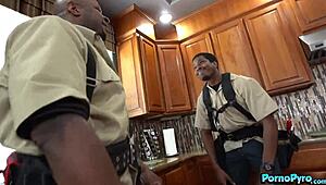 Febby Twigs Takes on Two Black Plumbers in Wild Action