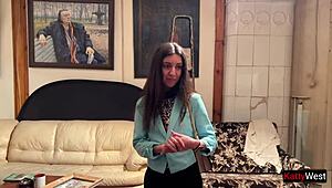 Picked up a shy girl at theater to fuck in my art gallery