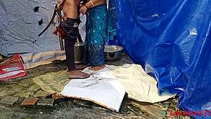 Desi village wife gets wild screwing outdoors on the ranch.