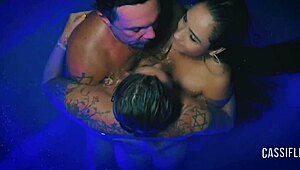 My friend lets her boyfriend fuck my ass by the pool, watch the full video