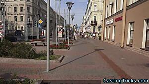 Wow, watch this casting babe get pussyfucked doggystyle after the interview!