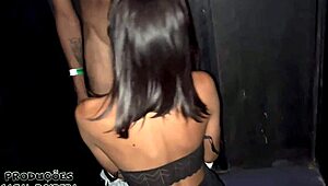 corno lets wife go to swing party cabin and she lets him put it in her ass