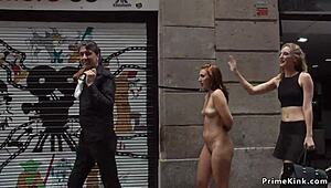 naked spanish dom dominates in kinky street bondage