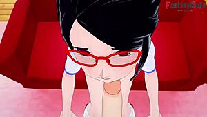 yo, check kushina uzumaki getting banged while sarada uchiha watches jealous