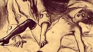 Vintage erotic animation with retro charm in classic cartoon style