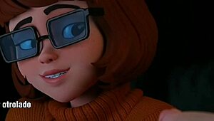 Velma from Scooby Doo gets wild in 3D hentai anal action