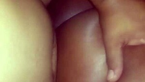 Ebony Woman with Big Ass Gets Creampie in Her Good Pussy from Daddy