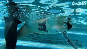 Hot teen amateur gets slammed by big black cock underwater?