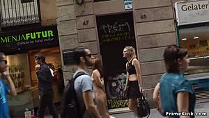 naked spanish dom dominates in kinky street bondage