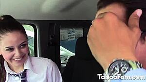 Thin Lucy Doll gives blowjob and gets fucked hard!