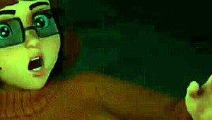 Velma from Scooby Doo gets wild in 3D hentai anal action