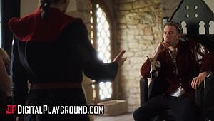 naughty witch rebecca more seduces king danny d with rough blowjob and facial cumshot