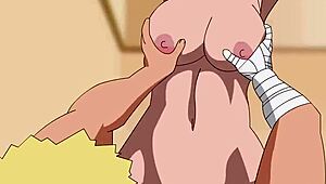 in this naruto parody, sakura gets fucked hard by a monster cock in anime style