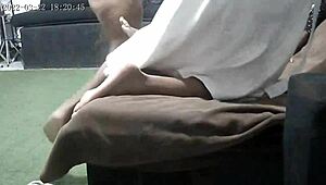 Hidden camera captures wild orgy scene