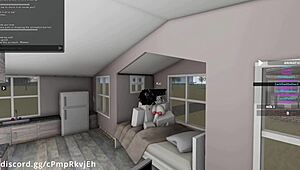 Hey, fucking my hot friend in roblox missionary style 😏