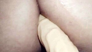 Guy shoves toy deep in his ass