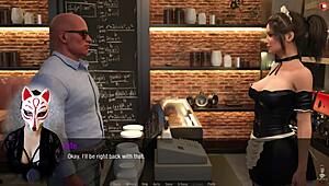 kate bends over outdoors in maid skirt, so hot 🔥