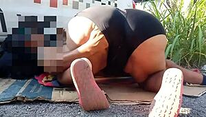 Transsexual In Crossdressing Gets Blowjob And Sucking