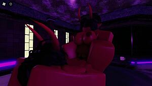 Having Fun with Demon Girlfriend on Valentine's Day in Roblox!