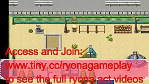 Cute Blonde Fucks In Hentai Game!