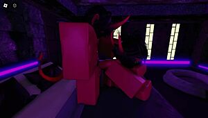 Having Fun with Demon Girlfriend on Valentine's Day in Roblox!