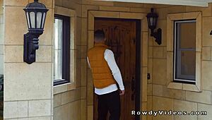 Watch the muscle suspect anal fuck the handsome cop in his bedroom with big cock?