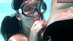 Minnie Manga and Eduard Finish Together in the Swimming Pool